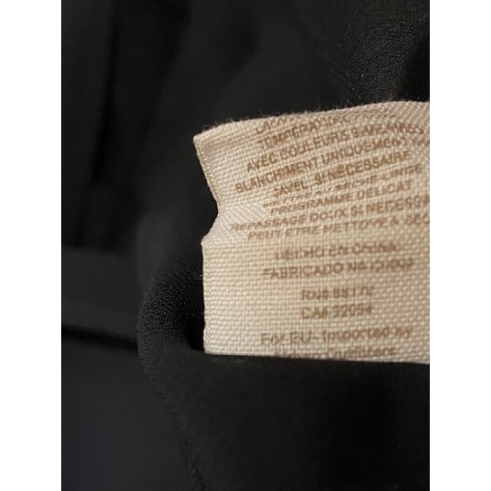 Free People Womens  Large‎ Black Mixed Media Sheer Panel lined Button Down Shirt - Picture 6 of 9